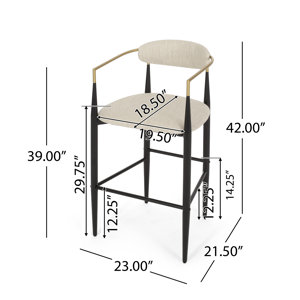 Wade Logan® Amen Upholstered Bar Stools & Reviews Wayfair
